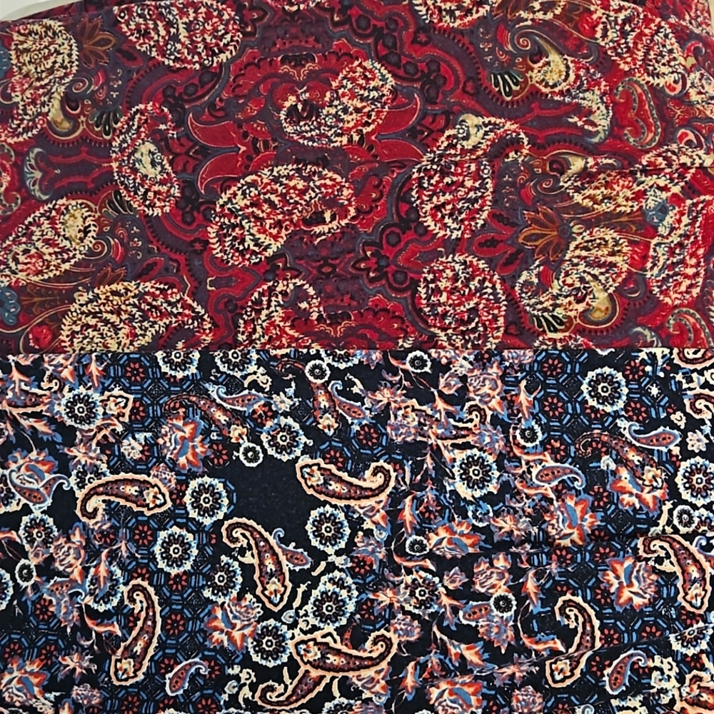 2 pair LulaRoe leggings,  paisley